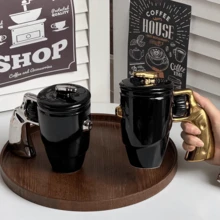 1pc Creative Ceramic Revolver Shaped Mug, Fun And Unique. Can Be Used As A Mug Or Coffee Cup, Uniquely Shaped And Full Of Creativity, Suitable For Home Or Office Display. Also An Excellent Birthday Gift For Boyfriend, Very Interesting. Back To School Essential - Multicolor - View 11