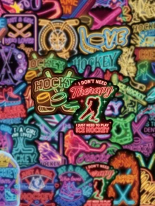 50pcs Neon Ice Hockey Stickers, Waterproof Vinyl Stickers, Suitable For Laptop, Water Bottle, Skateboard, Journal, Helmet. - Multicolor - View 9