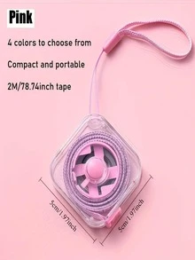 3pcs-2m/6ft Cute Mini Soft Tape Measure, Portable Retractable Locking Mechanism And Clear Cm/Inch Scale - Suitable For Tailoring, Home, Waist, Chest, Height Measurement - Durable And Easy To Store, Wipeable Transparent Shell And Hanging Ring - Upgraded - View 7