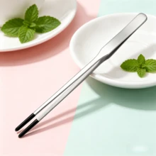 10-Inch Non-Slip Extended Tweezers, Stainless Steel + Plastic Coated Tips, Straight Or Curved, 4-In-1: For Aquarium Plants, Jewelry, Potted Plants, Feeding Lizards And Geckos, 1/2/4pcs - C-Silver - View 8