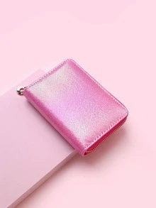 Glossy Girls Small Wallet Coin Purse Clutch - Hot Pink - View 3