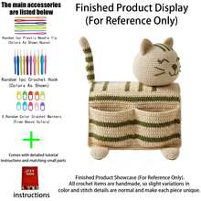 1pc/Set DIY Crochet Cat Sofa Armrest Storage Bag Knitting Kit (11 Colors Available, Not Finished Product, Requires Manual Crochet!!!), Suitable For Sofa Armrest Small Item Storage, Cat Sofa Armrest, Creative Home Decor DIY Material Kit, Home Storage Essential, Suitable For Beginners And Adult Craft Enthusiasts, Homemade Home Decor/Christmas Gift/New Year Gift/Valentine's Day Gift/Mother's Day Gift! - DIY Craft Kit - View 21