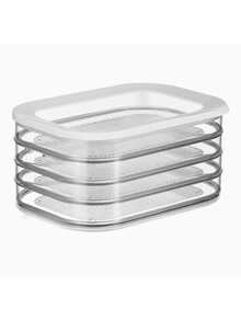 Caixa de Armazenamento de Alimentos 3/4 Camadas, Caixa de Armazenamento de Geladeira, Caixa de Preservação de Carne e Caixa de Armazenamento de Alimentos Cozidos. As Características de Design São Empilháveis e à Prova de Vazamentos. Reutilizável no Congelador da Geladeira, Adequado para Armazenar Queijo, Rolos de Carne Bovina, Camarão e Outros Alimentos. É Prático e Bonito, Uma Bandeja de Armazenamento de Geladeira, Acessório de Cozinha e Pequena Ferramenta. - Multicolorido - Visão 3