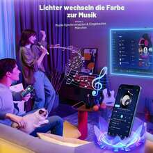 Super Bright LED Light Strip, RGB Color-Changing, Supports Remote Control And Mobile App Control, With Timer Function - A Cool Lighting Fixture Suitable For Living Rooms, Bedrooms, And Home Decoration - UK Plug(220-240V) - View 5