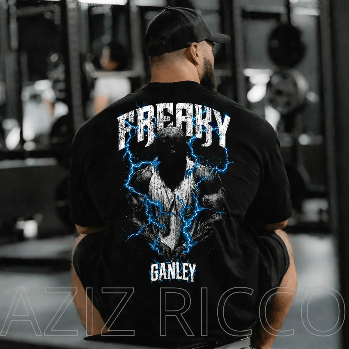 Freaky Gabriel Ganley Oversized T-Shirt, Premium Line, 100% Cotton - Black - View 1