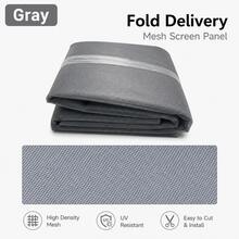 1 pieza Panel de malla de ventana gris, malla mosquitera transpirable a prueba de insectos recortable DIY para ventanas, puertas y patio - conjunto gris - Ver 12