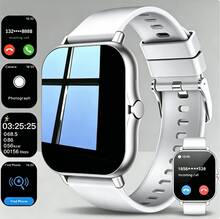 NcmRyu 1.83 吋全螢幕金屬機身智慧手錶，相容 iOS 與 Android 手機，(撥打/接聽電話)，多種運動模式/海量錶盤/內建遊戲/AI 語音控制/中性運動手錶 - 查看 10
