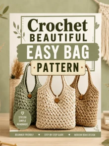 Beginner Crochet Bag Kit: Step-By-Step Crochet Tote Bag Pattern, Suitable For Beginners And Enthusiasts, Makers Who Want To Create Beautiful Handmade Bags, Gift For Crochet Lovers School Supplies - A - View 6