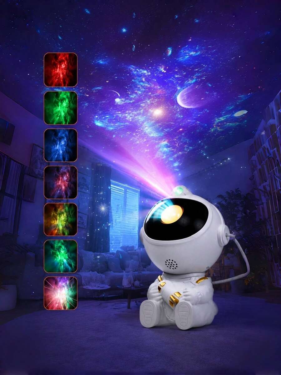 Starry Sky Projection Night Light, Astronaut Projector Can Project Nebula And Stars, 360° Adjustable, Suitable For Bedroom Decor, Room Arrangement, Theater, Also An Excellent Choice For Gifts And Christmas