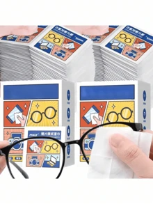 200 piezas Toallitas de limpieza de gafas - Toallitas desechables para desengrasar lentes y cuidado de gafas. Diseñadas especialmente para limpiar pantallas de teléfono, pantallas de computadora, lentes de cámara y vidrio. Humedad moderada, suaves y firmes, no dañan las gafas. Empaque individual ultra-mini, portátil y conveniente. Exquisitas y hermosas, lindas, esenciales para el hogar y viajes. - Multicolor - Ver 8