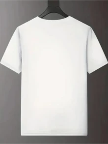 Camiseta con Estampado Retro de Palmera al Atardecer de Under The Radar, Estilo Casual y Fresco, Manga Corta, Premium, Transpirable, Versátil para Verano - Vin - Blanco - Ver 2