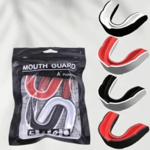 2pcs Mouthguard With Sports Strap Protective Case In 2 Colors, Professional Mouthguard Suitable For Boxing, Muay Thai, MMA, Wrestling, Lacrosse And High Contact Sports, Fit For Adults And Teens - Multicolor - View 1