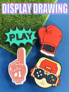 20pcs/Set Sports Game PVC Material Shoe Decoration Set, Including Baseball, Basketball And More, Perfect Gift For Friends - Multicolor - View 9