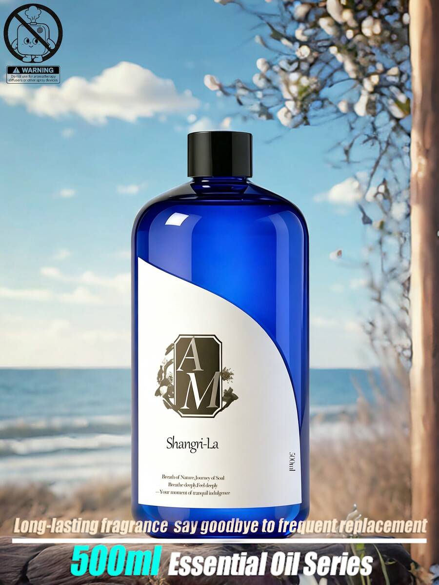 500ml Fragrance Essential Oil Refill Liquid (28% Concentration, Higher Than Most Market Products At 4%-6%), Suitable For Diffuser, Reed Diffuser, Flameless Fragrance, Hotel Premium Flameless Fragrance Oil Reed Sticks