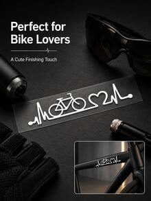 Creative Heartbeat Pattern Bicycle Frame Stickers, Fashionable Body Pattern Decals, Waterproof DIY Modification Decorative Stickers, Suitable For Mountain Bike Road Bike Cycling Vehicle Exterior Decoration Accessories - A - View 8