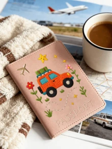 Multi-Color Car Travel Pattern Travel Passport Holder, Foldable Portable Multifunctional Storage Design, Waterproof And Dustproof, Ideal Customized Gift For Air Travel, Commuting, Group Tours, Family Outings, Friends Gatherings And More - Multicolor - View 6