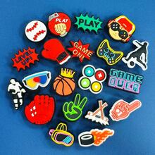 20pcs/Set Sports Game PVC Material Shoe Decoration Set, Including Baseball, Basketball And More, Perfect Gift For Friends - Multicolor - View 10