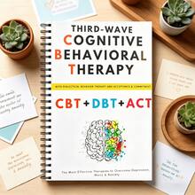 1本 第三波 CBT DBT ACT 螺旋式治療練習簿，學生與社會新鮮人適用的焦慮與考試憂鬱自我幫助日誌，開學、畢業與成人自我照護健康禮物 - A - 查看 2