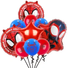 Themed Balloons With Backdrop, Suitable For Spider Theme Birthday, Superhero Party, Celebration Scene Decoration And Halloween Decoration - As Shown In the Figure - View 13