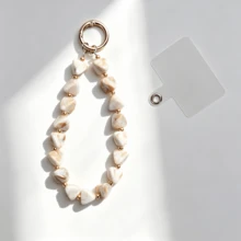 1 pieza Nuevo Cordón de Teléfono de Lujo con Pirámide Facetada 3D, Cadena de Cuentas de Acrílico Imitación Jade de Alta Calidad Hecha a Mano, Correa de Muñeca Anti-Pérdida, Llavero, Encanto de Bolsa, Regalo Pequeño Versátil, Ideal para el Día de San Valentín, Cumpleaños, Vacaciones - 2 multicolor - Ver 13
