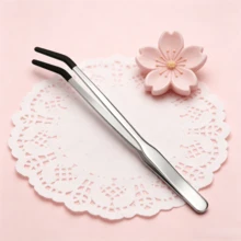 10-Inch Non-Slip Extended Tweezers, Stainless Steel + Plastic Coated Tips, Straight Or Curved, 4-In-1: For Aquarium Plants, Jewelry, Potted Plants, Feeding Lizards And Geckos, 1/2/4pcs - C-Silver - View 7