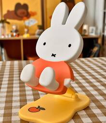 Miffy 可折疊手機支架盲盒系列:官方兔子主題手機架,耐用 ABS 塑料與矽膠材質,輕巧可折疊便攜,可愛卡通設計,適用於大多數智慧型手機 - 彩色 - 查看 5