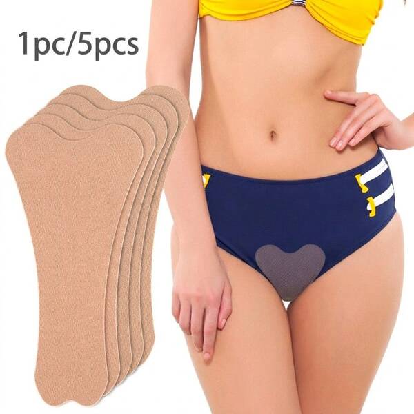5pcs/1 pieza Pegatinas de Privacidad para Traje de Baño Sin Costuras Color Nude (Desechables) Almohadillas Frontales Anti-Vergüenza Anti-Exposición para Mujeres Adecuadas para Aguas Termales, Parques Acuáticos, Natación, Yoga, Fitness, Leggings, Baile, Vacaciones de Verano en la Playa