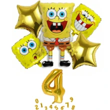 Party Decor Kit, Cartoon Foil Balloons With Star & Face Balloons Perfect For Birthday Parties, Outdoor Themed Celebrations - As Shown In the Figure - View 5