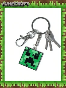 Microsoft Minecraft 1PC  Officially Licensed Alloy Keychain With Pixelated Enamel Pendant Durable Metal Bag Accessory Ideal Collectible Gift For Gamers - Multicolor - View 5