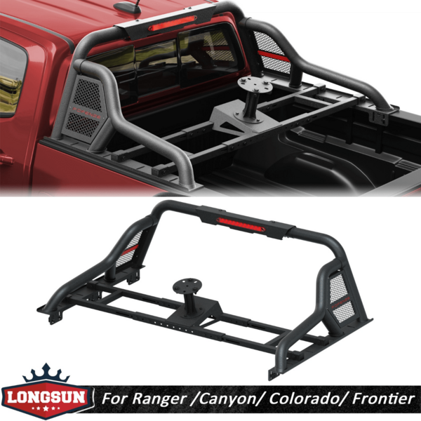 LONGSUN Bed Chase Rack Roll Bar Adjustable For Colorado Frontier Tacoma Ranger JT