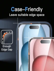 CSDZ 3 High-Definition Transparent Glass Protective Films Compatible With IPhone 13 17 16 15 Pro 17promax 13, Compatible With IPhone Screen Protectors, Waterproof, Compatible With IPhone 16 Screen Protectors, Compatible With IPhone 17 Pro Screen Protectors, Mobile Phone Accessories, Compatible With Samsung A15 Screen Protectors, [International Version Instead Of Local Version], Screen Protectors - Multicolor - View 4