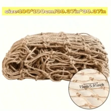 Retro Jute Rope Net, Available In Various Specifications - Suitable For Outdoor Decoration, Outdoor Nets, Rope Nets, Cat Balcony Nets, Stair Railings Nets, And Indoor And Outdoor Decorative Rope Nets. - Hemp Rope Mesh - View 15