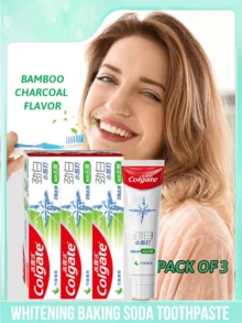 colgate 3支装竹炭薄荷美白牙膏 - 美白、温和护齿、泡沫丰富、口气清新、高纯度 - 竹炭薄荷 3支組套 - 查看 10