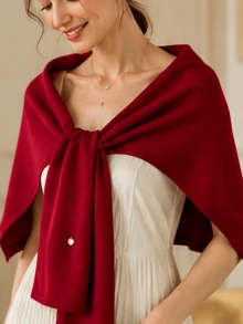 1pc Women's Solid Color Knitted Loose Multi-Functional Decorative Sun Protection Shawl Scarf, Suitable For Air-Conditioned Rooms, Travel And Vacation, Spring Summer Autumn - Multicolor - View 7