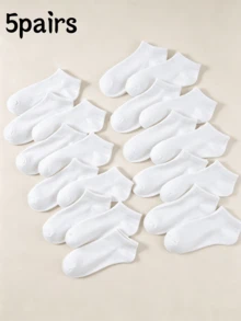 50 Pairs White Flat Japanese Simple Everyday Versatile Low Vamp Non - White - View 9