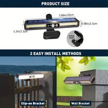 Clip-On Outdoor Solar Sports Light (3-Mode/36 LEDs/6500K/Solar-Powered) Fence Light Portable Safety Light For Yards Camping Garages - Clip-on Solar Lights - View 11