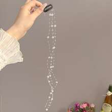 2pcs Y2K Mermaid Bubble Tassel Hair Clips, Sweet Cute Ponytail Decor BB Clips, Extra Long Tassel Braided Hair Clips - Multicolor - View 7