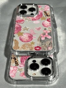 1個透明粉色光球碎片個性化極簡全覆蓋TPU防震手機殼，適用於Apple 17 16 15 14 13 12 11 Pro Max 保護殼 Air - 彩色 - 查看 2