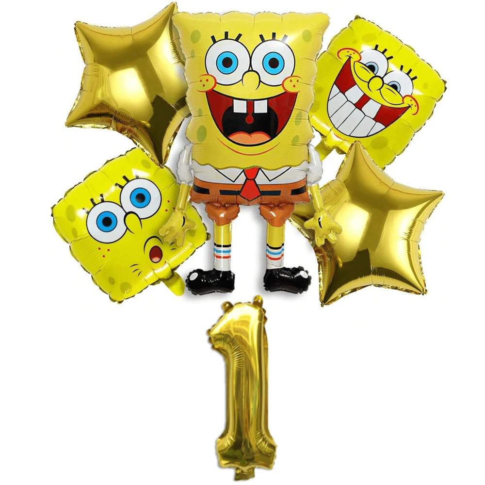Party Decor Kit, Cartoon Foil Balloons With Star & Face Balloons Perfect For Birthday Parties, Outdoor Themed Celebrations - As Shown In the Figure - View 1