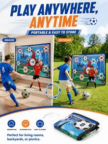Football Digit Game Fabric Mute Toy, Indoor Outdoor Sports Interactive Digit Portable Storage Family Party Multiplayer Entertainment, Suitable For 3-12 Years Old Boys, Gift For Birthday - Multicolor - View 3