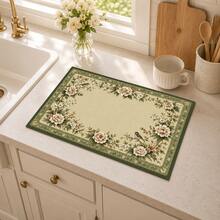 1pc Absorbent Drying Mat, Kitchen Decor Coffee Machine Mat, Handmade Coffee Pot Drip Tray, Kitchen Floor Mat, Table Mat, Kitchen Countertop Dish Drying Mat, Breakfast Mat, Heat Resistant Drip Tray With Non-Slip Backing, Diatomaceous Earth Drip Tray, Stain Hiding, Super Absorbent Kitchen Drip Tray, Easy To Clean Dish Rack Mat, Perfect For Kitchen, Dining Table, Coffee Shop, Bar, Holiday, Party, Home Decor, Holiday Gift - Multicolor - View 9