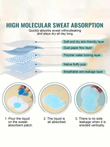 200pcs/100pcs/60pcs/50pcs/30pcs/10pcs/20pcs Underarm Sweat Pads, Anti-Perspiration Pads, Ultra-Thin Invisible Pads - 1 Piece - View 6