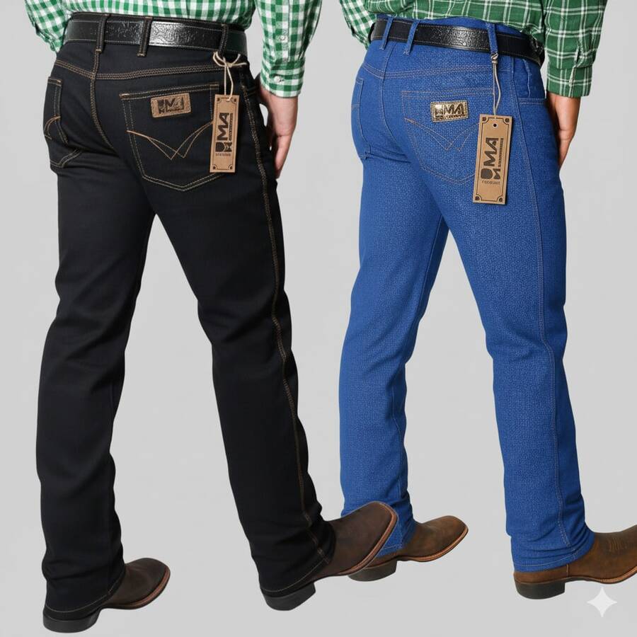 Men's Country Jeans Set Of 2 - Azul claro / negro - Ver 1