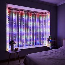 Garden Decor, Remote Control 8 Flashing Modes Fairy Lights, Wedding Party Decoration String Lights, Sparkling USB Powered Curtain Lights Suitable For Christmas, Halloween, Living Room, Bedroom, Kitchen Atmosphere Decoration Hanging Colorful Lights, Holiday Decoration, Garden Decoration Hanging String Lights, Fairy Tale Garland Decoration, Indoor Wall Decoration, Camping Decoration String Lights, Birthday Decoration Hanging String Lights - USB Curtain Light String - View 22