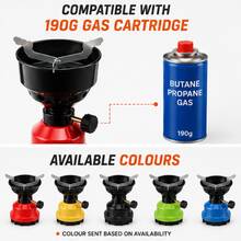 Portable Flame Gas Coal Lighter Burner Compatible With 190g Gas Cartridge - Black - View 6