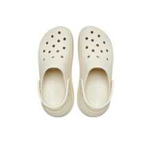 Crocs卡駱馳 Crush Clog 泡芙時尚休閒厚底增高 洞洞鞋 5.2cm 男女同款 米白色 - 米白色 - 查看 5