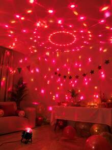 1pc [Party Atmosphere Light] USB Powered Colorful Dot Projection Light, Circular Scattered Dot Room Light Effect | Suitable For Bedroom, Dorm, Living Room, Party - Multicolor - View 10