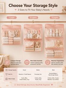 1 Pc Pack Hanging Closet Organizer With Mesh Pockets,Pink Fabric Storage Shelf For Bras,Socks&Underwear,Space-Saving For Wardrobe,Dorm Or Bedroom,Back To School Dormitory Must-Have.Storage Organizer,Storage,Storage Organizer,Travel Essential Holiday,Bedroom Room Decor,Back To School - Multicolor - View 4