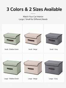Foldable Car Trunk Organizer, Fabric Storage Box With Lid, Foldable Non-Woven Fabric Container, Suitable For Car Trunk, Home And Office, Multi-Purpose Non-Woven Fabric Storage Container - A - View 9