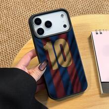 手機殼：1件藍紅條紋數位10針織圖案TPU材質手機殼，適用於Apple 17/17Pro/17ProMax/17Air/16/16Pro/16ProMax/16Plus/15/15ProMax/14/14ProMax/13/13ProMax/12Pro/12ProMax/11/11Pro，時尚保護殼 - 黑色 - 查看 3
